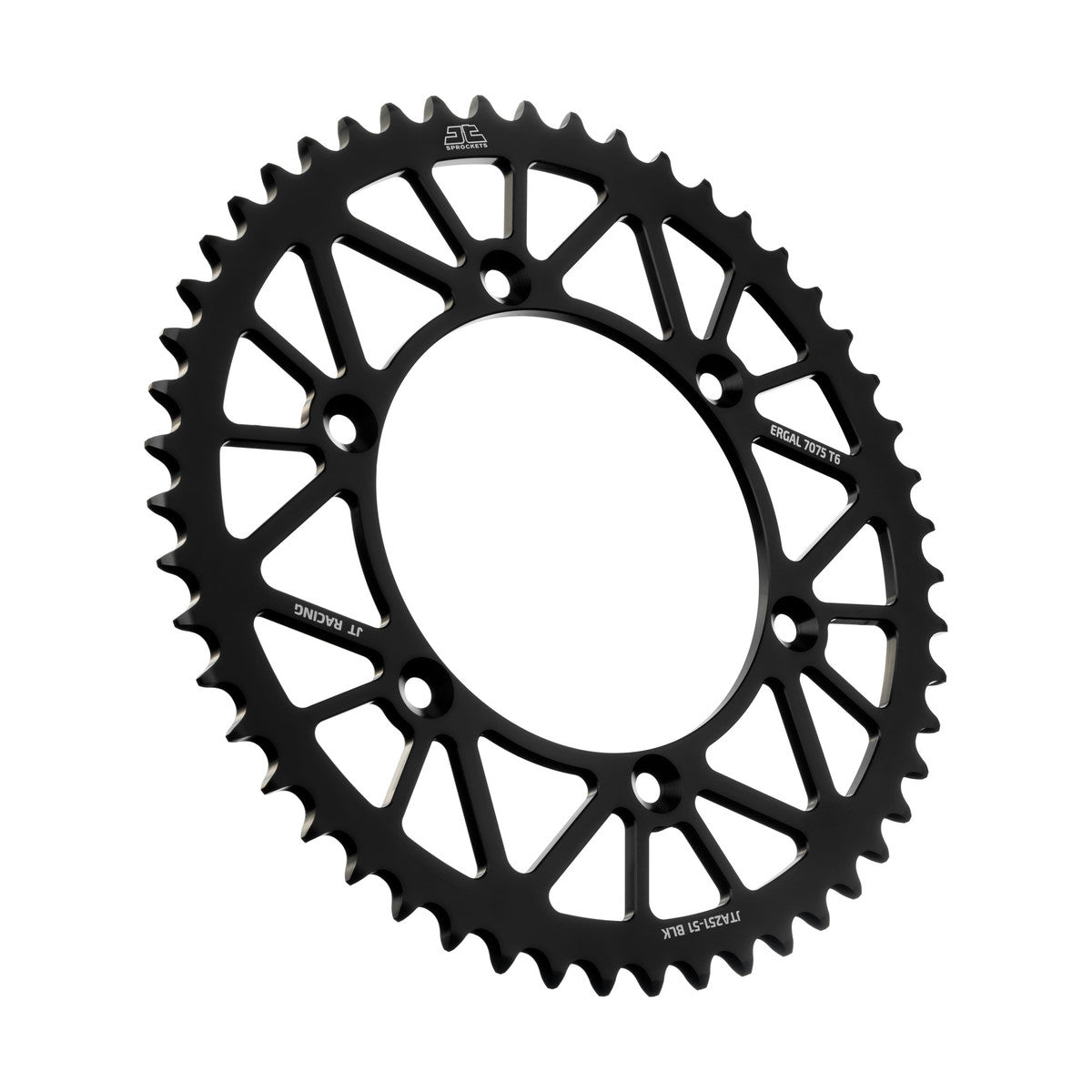 REAR SPROCKET ALLOY BLACK 251, JTA251.51BLK 7075-T6 Aluminium, SR251-51