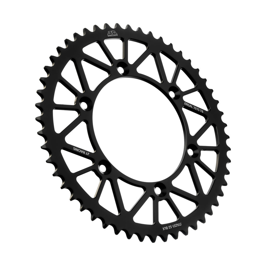 REAR SPROCKET ALLOY BLACK 251, JTA251.52BLK 7075-T6 Aluminium, SR251-52