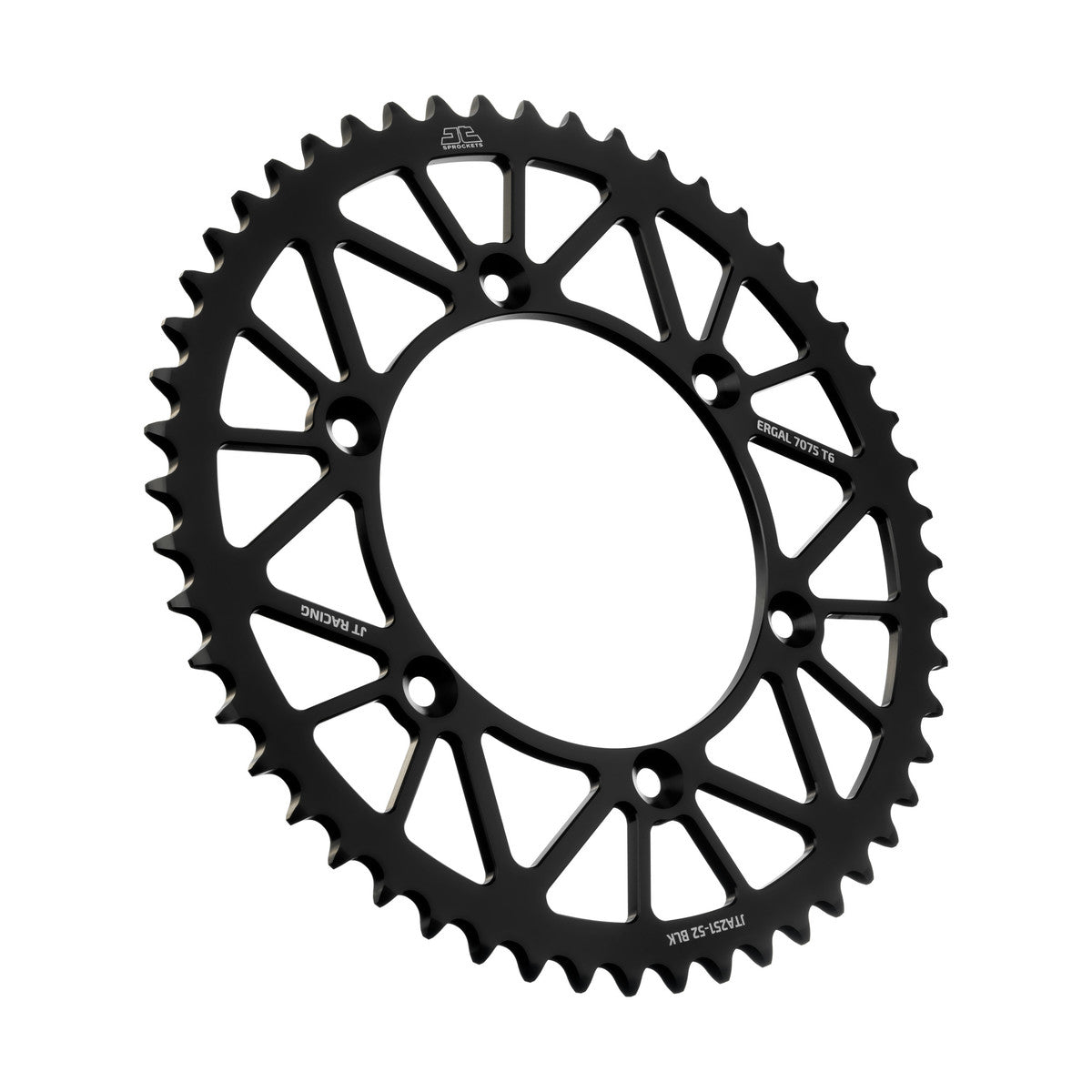 REAR SPROCKET ALLOY BLACK 251, JTA251.52BLK 7075-T6 Aluminium, SR251-52