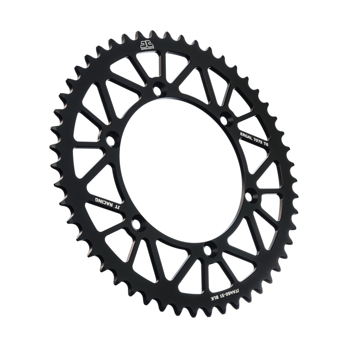 REAR SPROCKET ALLOY BLACK 460, JTA460.51BLK 7075-T6 Aluminium