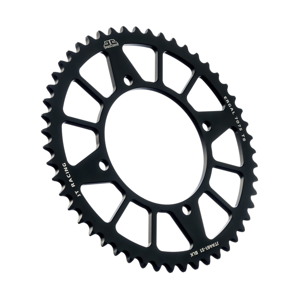 REAR SPROCKET ALLOY SIL 4-HOLE, JTA461.51BLK 7075-T6 Aluminium
