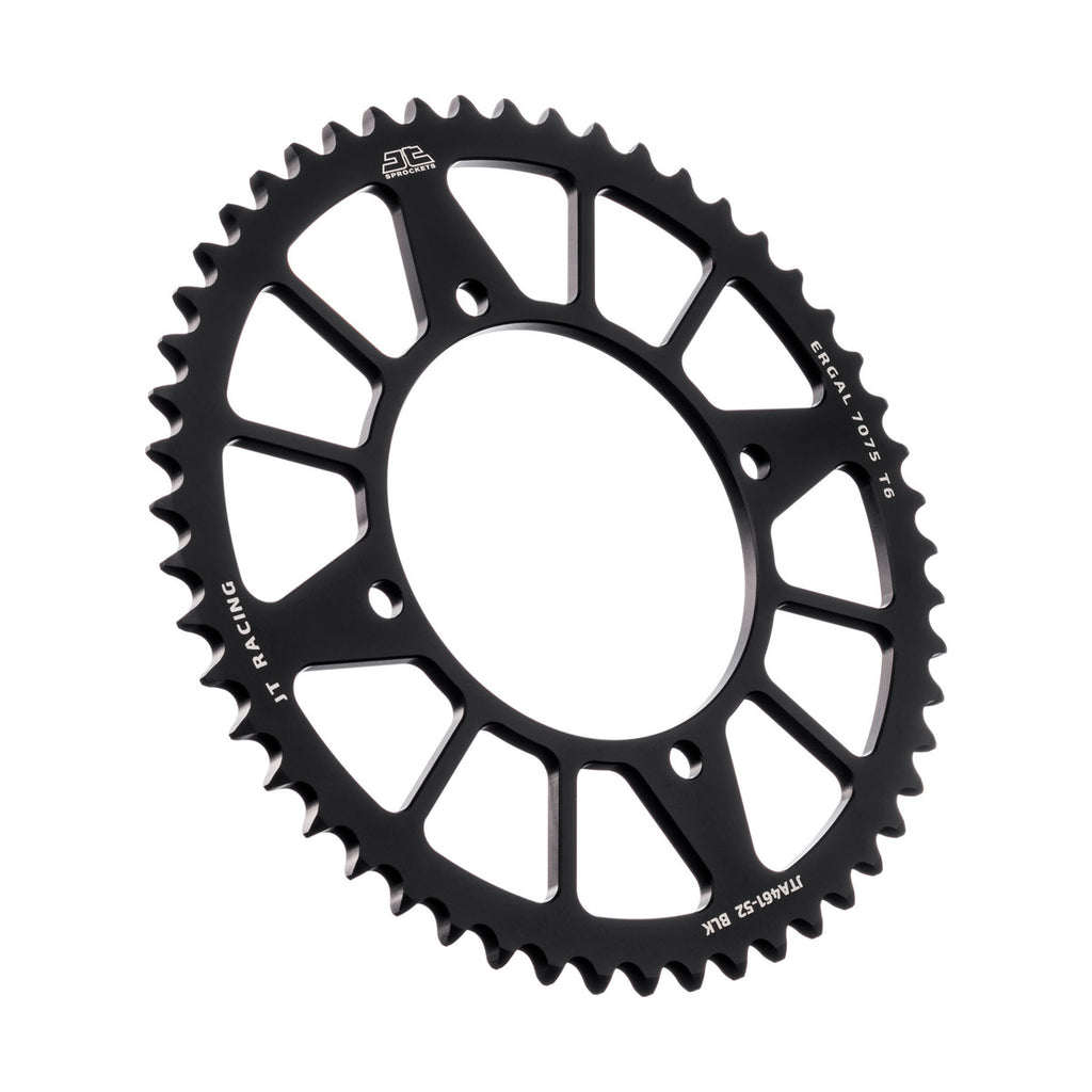 REAR SPROCKET ALLOY BLACK 4-HOLE, JTA461.52BLK 7075-T6 Aluminium