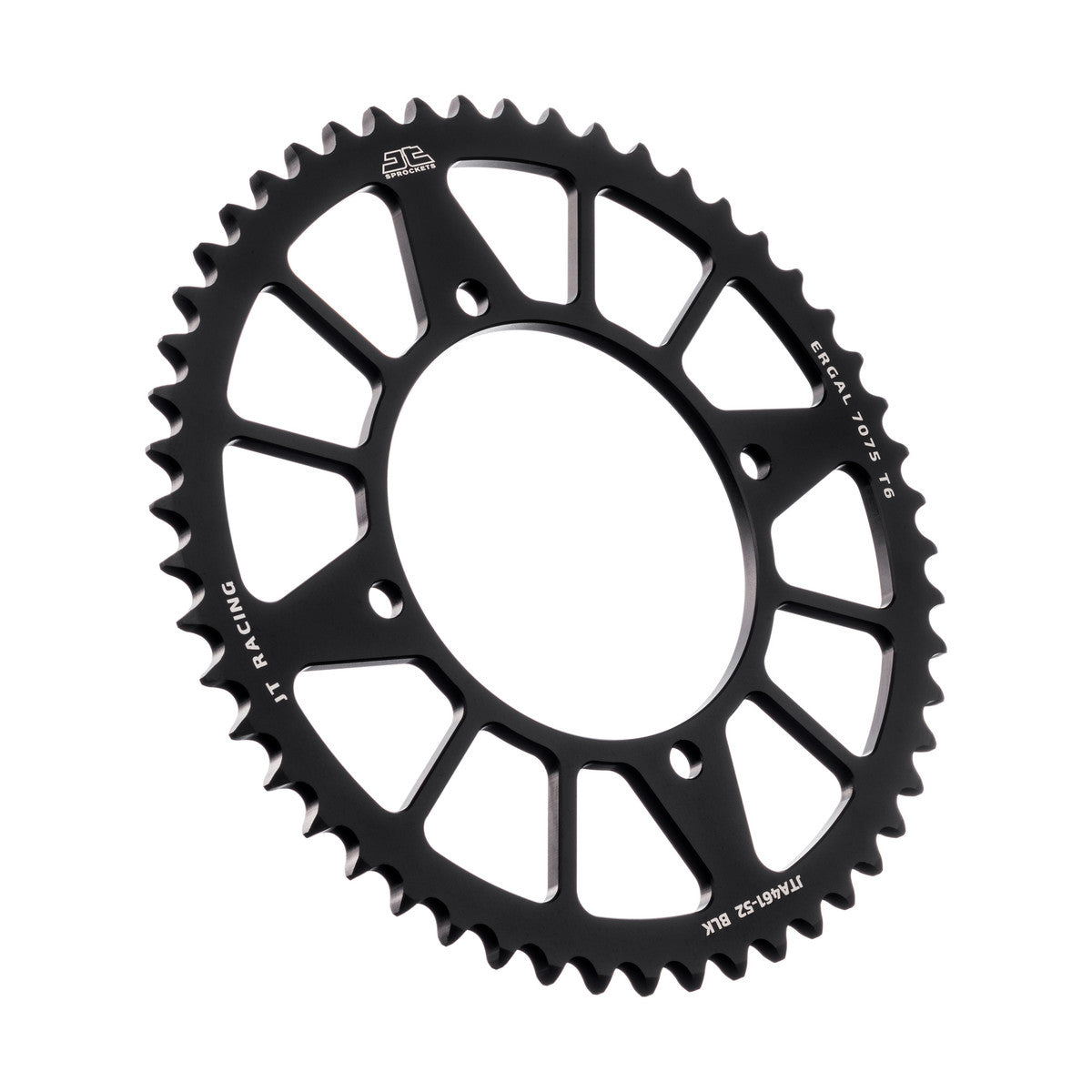 REAR SPROCKET ALLOY BLACK 4-HOLE, JTA461.52BLK 7075-T6 Aluminium