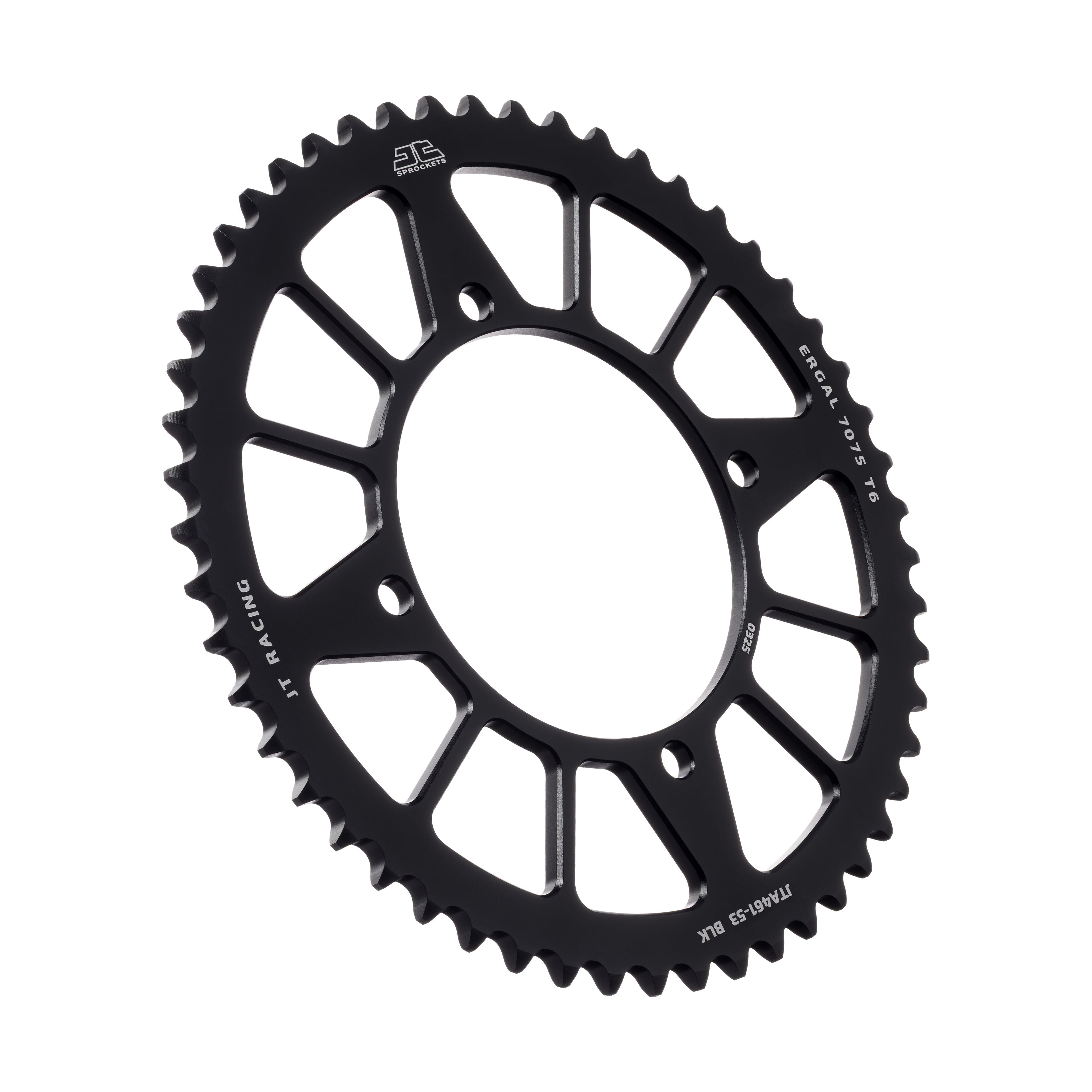 REAR SPROCKET ALLOY BLACK 4-HOLE, JTA461.53BLK 7075-T6 Aluminium
