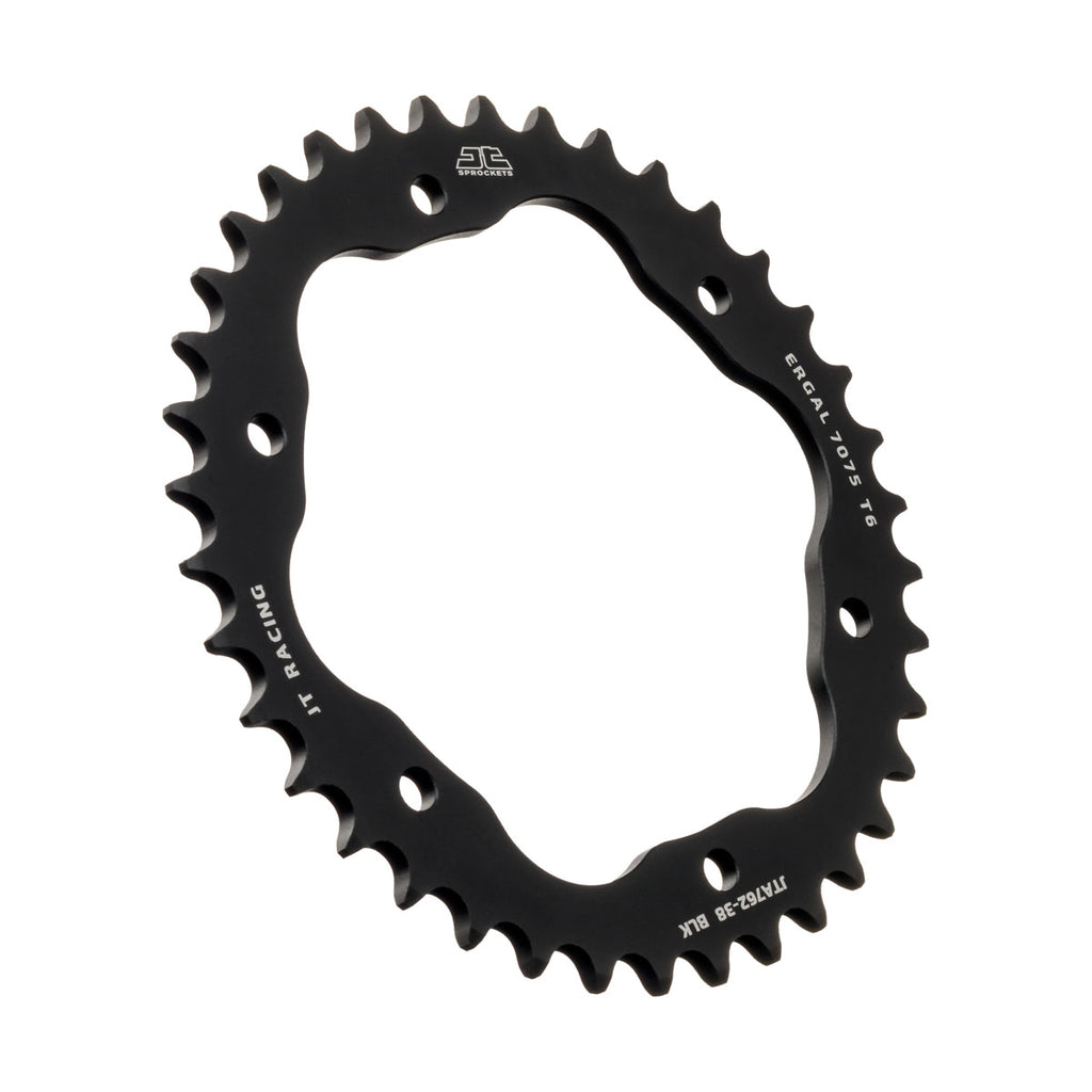 REAR SPROCKET ALLOY BLACK, JTA762.38BLK.7075-T6 Aluminium. DUCATI 520 Chain Conversion