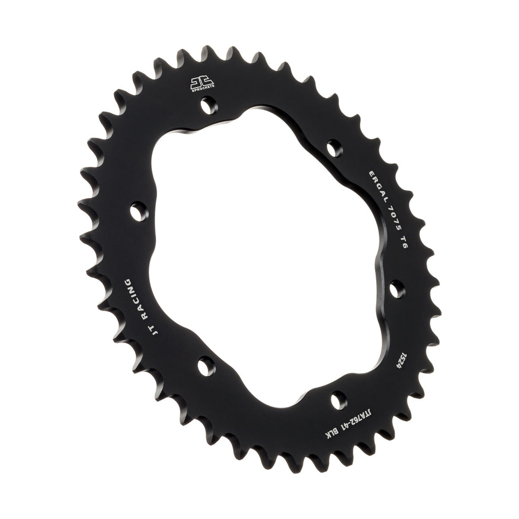 REAR SPROCKET ALLOY BLACK, JTA762.41BLK.7075-T6 Aluminium. DUCATI 520 Chain Conversion