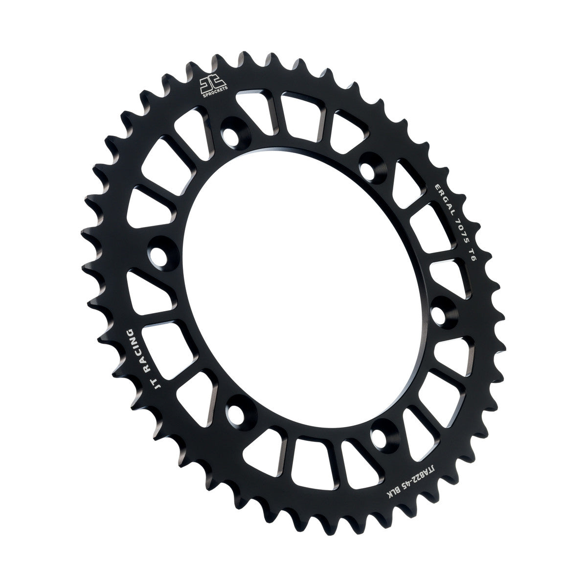 REAR SPROCKET ALLOY BLACK 822, JTA822.45BLK 7075-T6 Aluminium