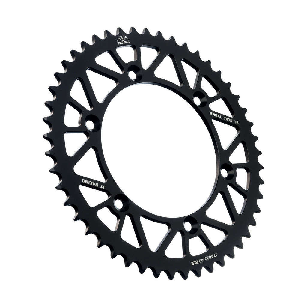 REAR SPROCKET ALLOY BLACK 822, JTA822.49BLK 7075-T6 Aluminium