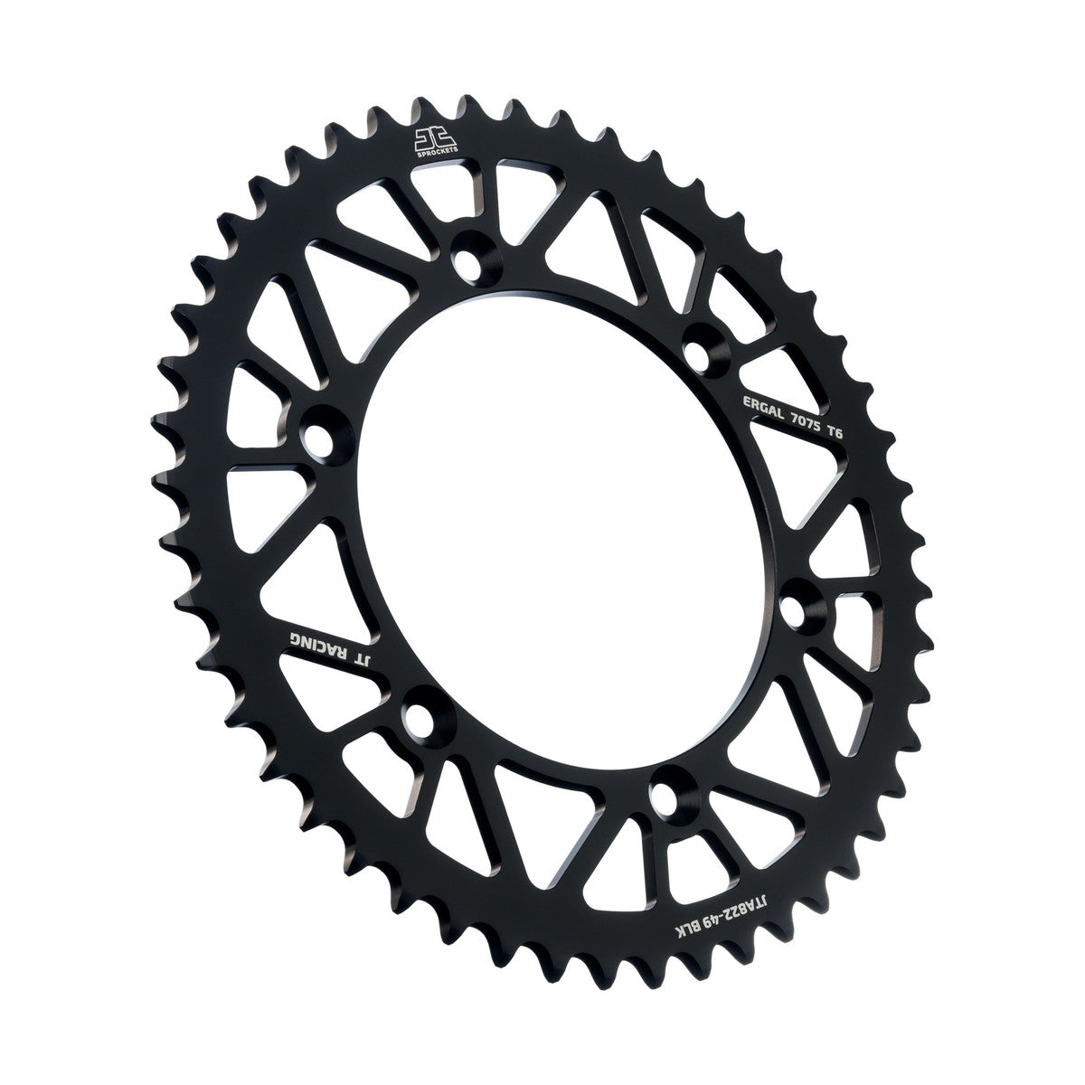 REAR SPROCKET ALLOY BLACK 822, JTA822.49BLK 7075-T6 Aluminium