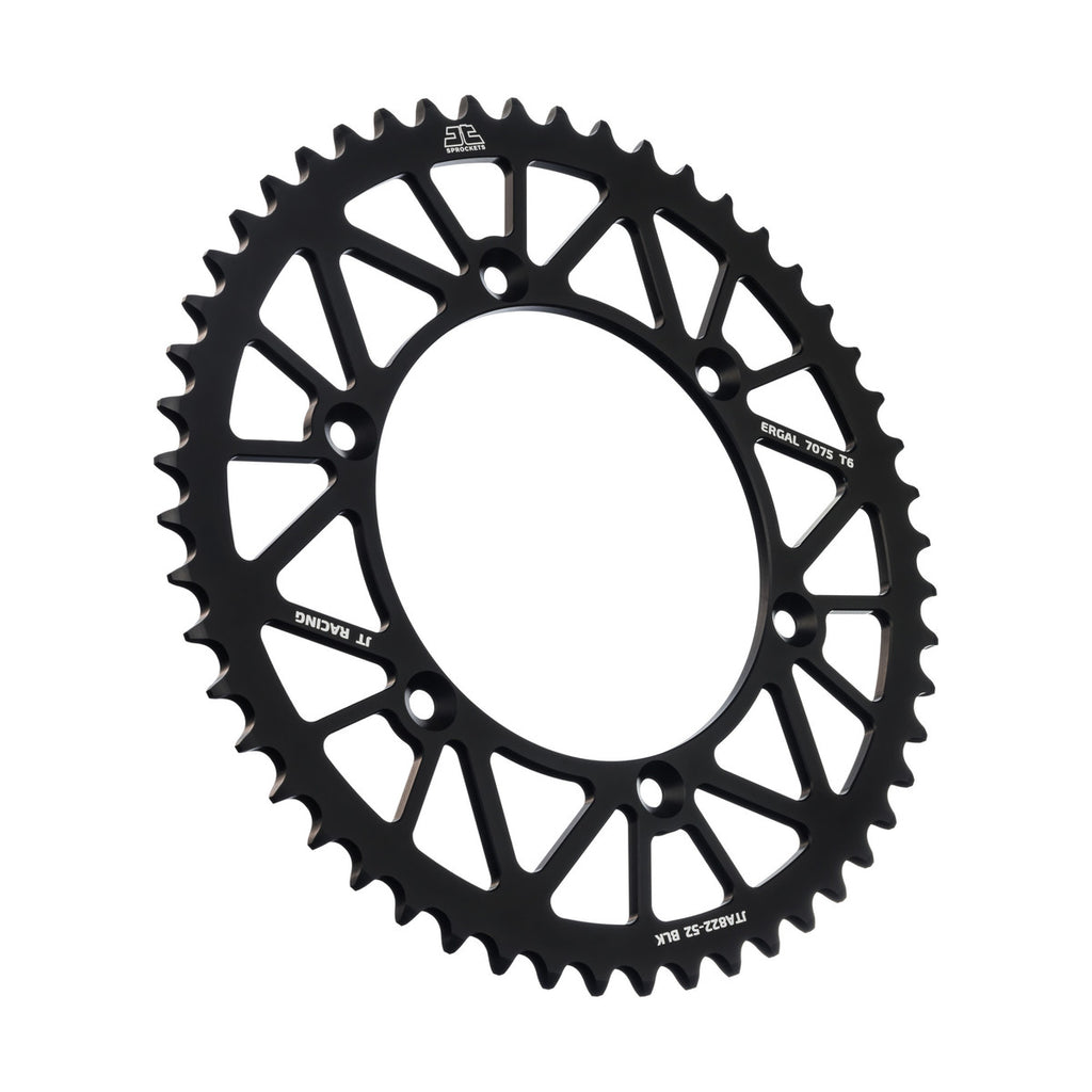 REAR SPROCKET ALLOY BLACK 822, JTA822.52BLK 7075-T6 Aluminium