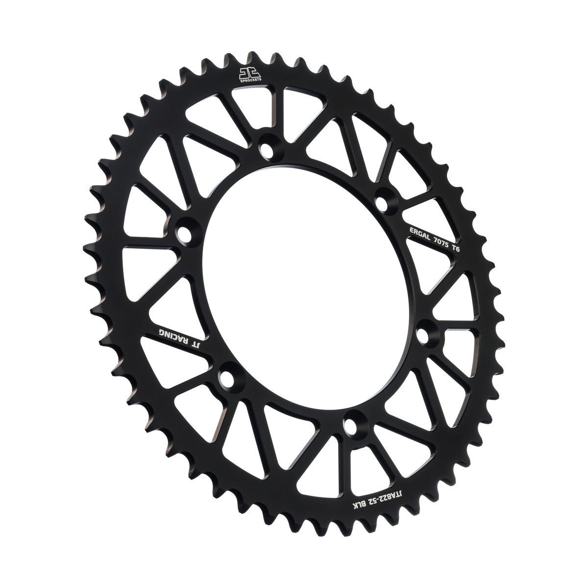 REAR SPROCKET ALLOY BLACK 822, JTA822.52BLK 7075-T6 Aluminium