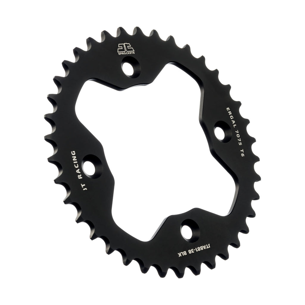 REAR SPROCKET ALLOY BLACK ATV, JTA881.38BLK 7075-T6 Aluminium