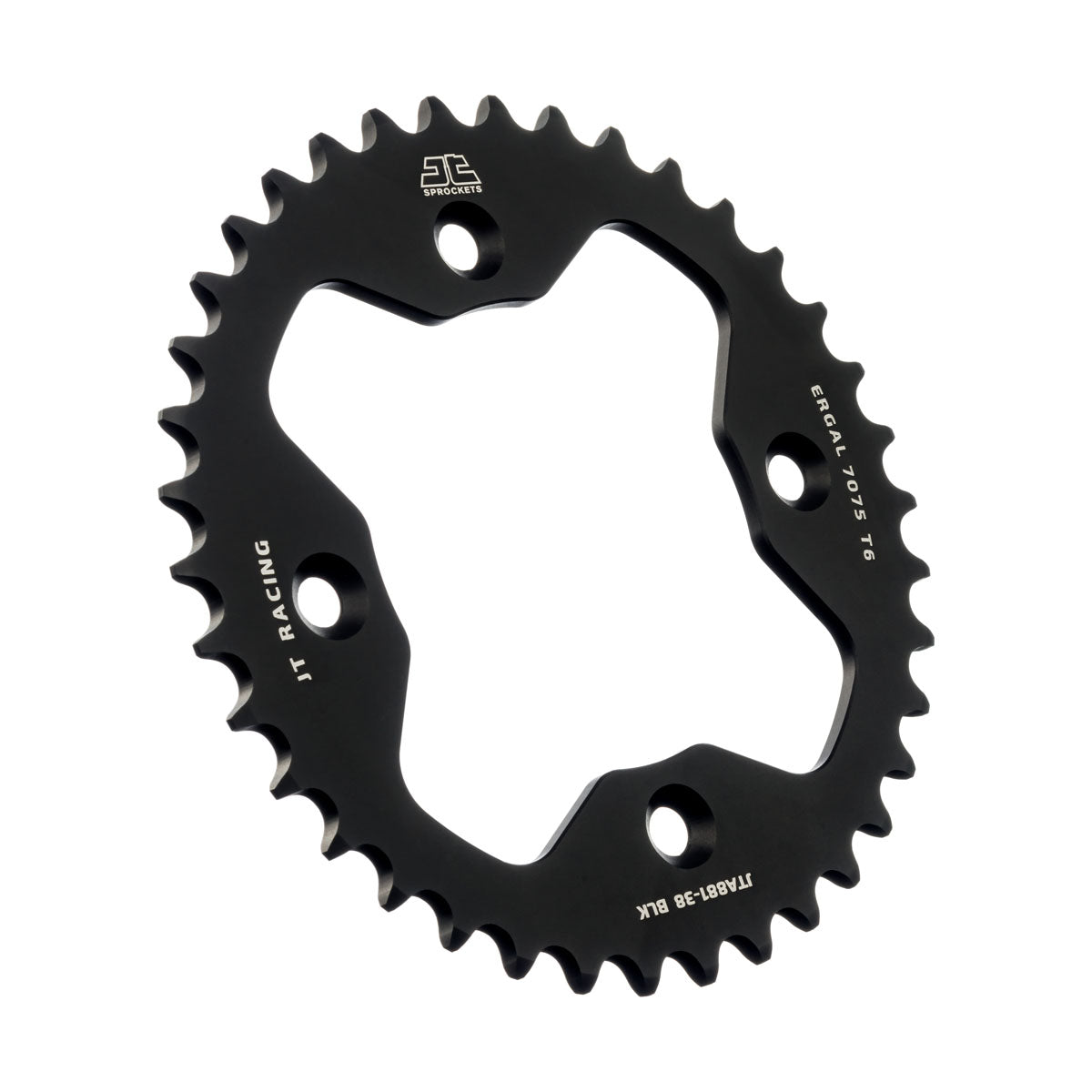 REAR SPROCKET ALLOY BLACK ATV, JTA881.38BLK 7075-T6 Aluminium