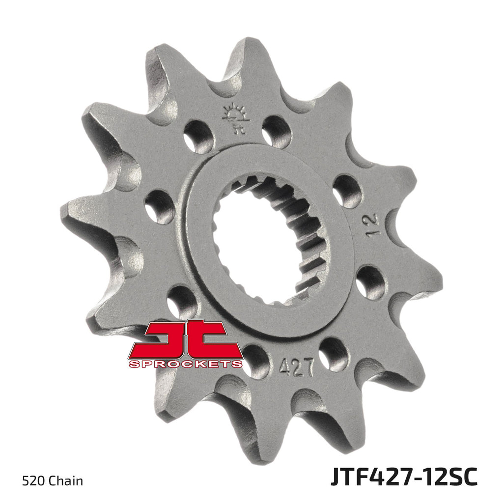 FRONT SPROCKET JTF427.12SC JT, Self-Cleaning Steel Front