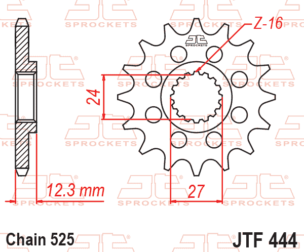 FRONT SPROCKET JTF444.17RB