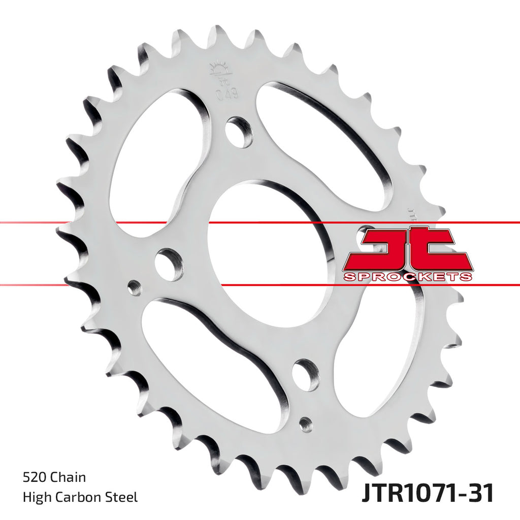REAR SPROCKET JTR1071.31 JT, JT STEEL 520 KYMCO 50/150