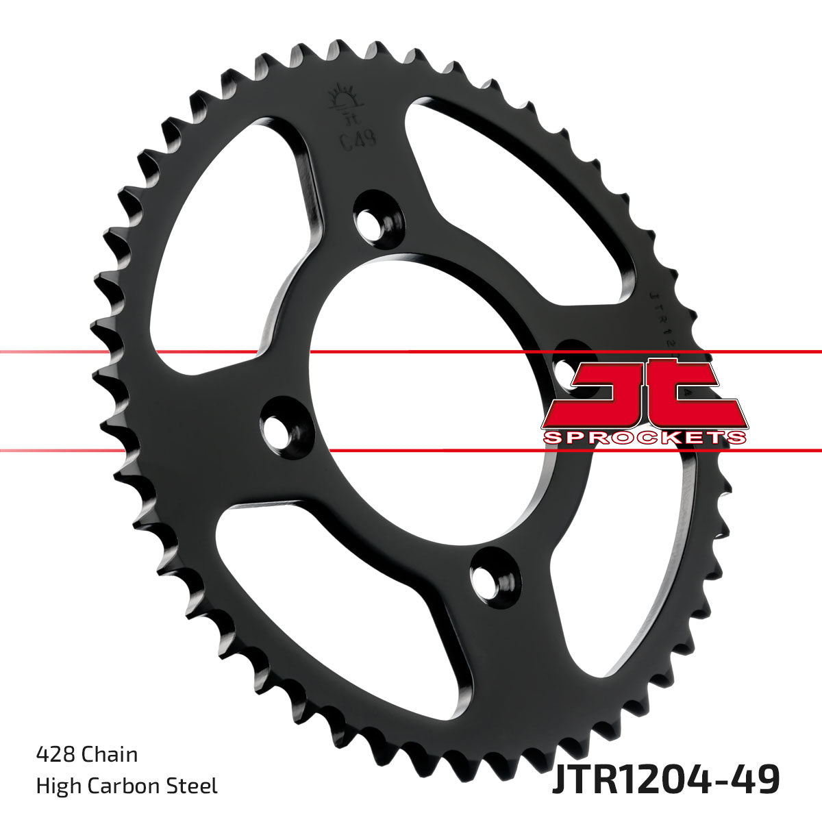 REAR SPROCKET JTR1204.49 STEEL BLACK