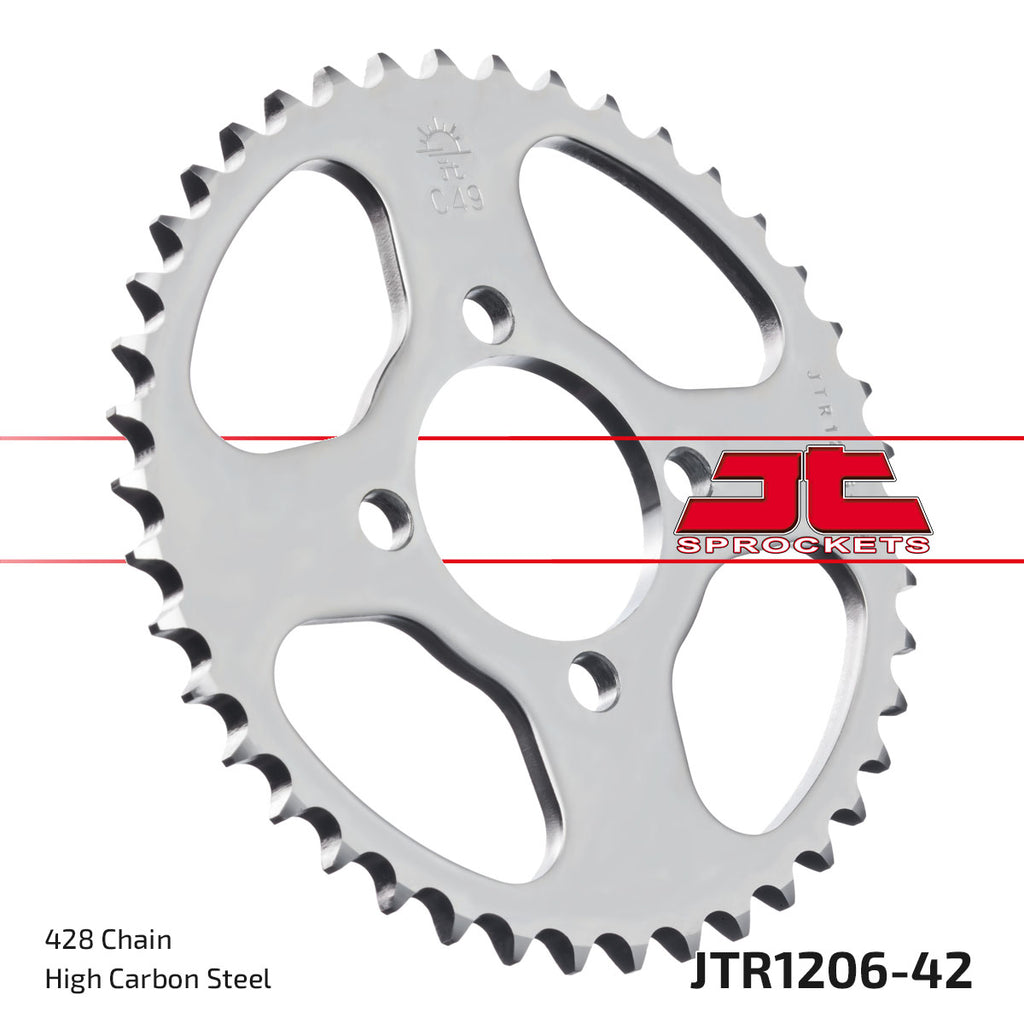 REAR SPROCKET JTR1206.42 STEEL SILVER, SILVER