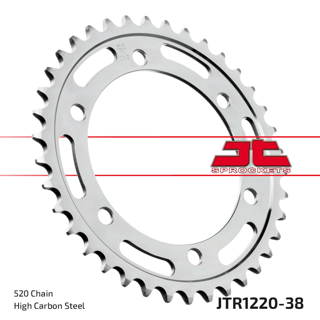 REAR SPROCKET JTR1220.38 520, STEEL, HONDA ROAD JT