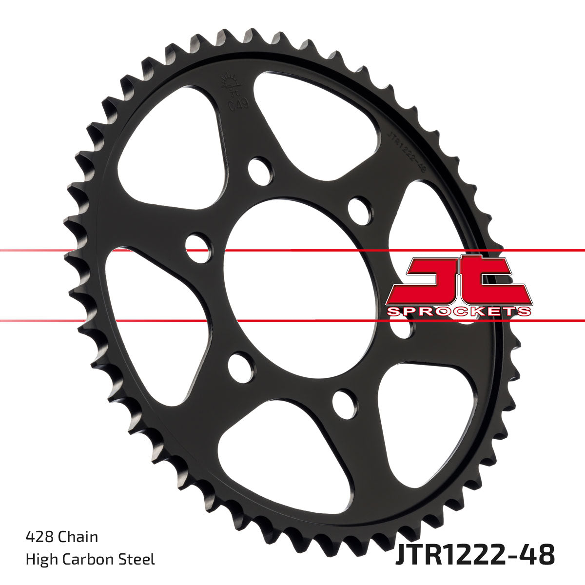 REAR SPROCKET JTR1222.48 STEEL, ROAD