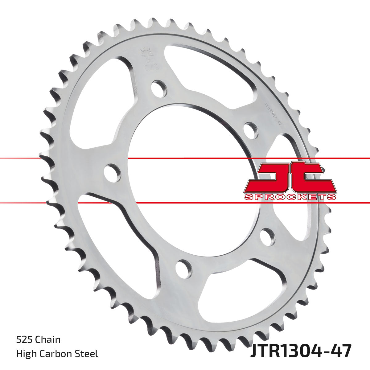 REAR SPROCKET STEEL JTR1304.47 SILVER, HONDA ROAD CHAIN TYPE 50