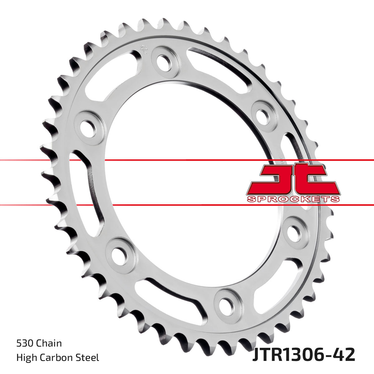 REAR SPROCKET JTR1306.42 STEEL, HONDA ROAD