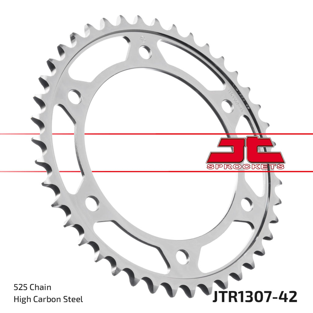 REAR SPROCKET STEEL JTR1307.42, HONDA ROAD CHAIN TYPE 525