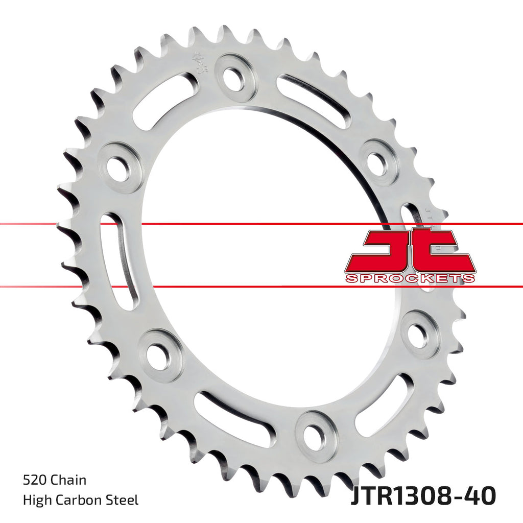 REAR SPROCKET STEEL JTR1308.40, CHAIN CONVERSION 520, HONDA ROAD