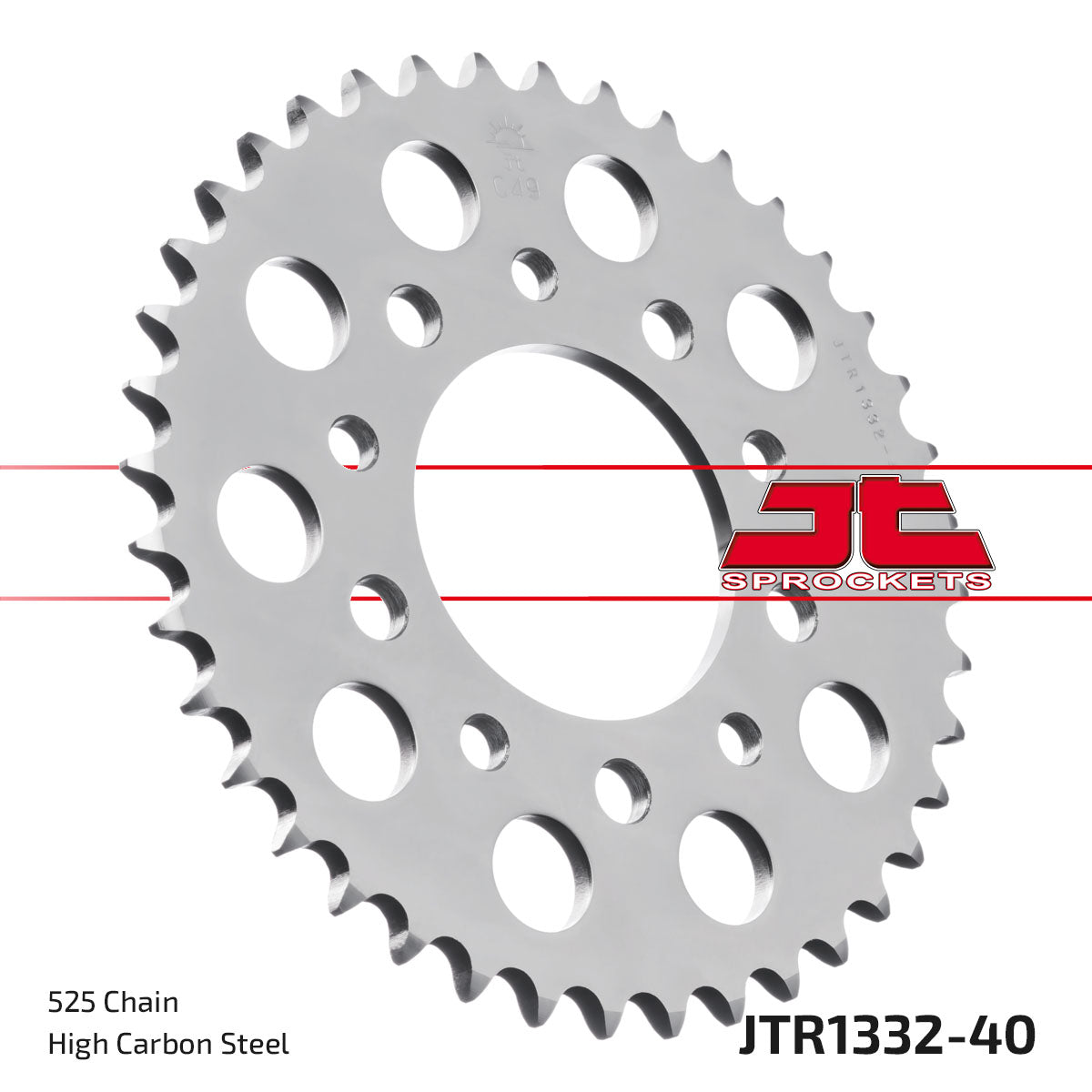 REAR SPROCKET JTR1332.40 STEEL, HONDA ROAD