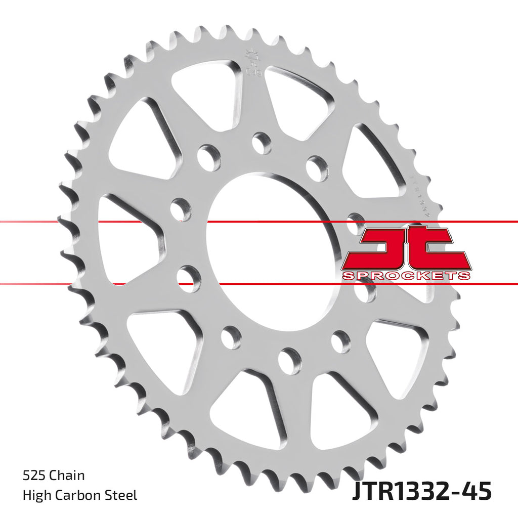 REAR SPROCKET JTR1332.45 STEEL, HONDA ROAD