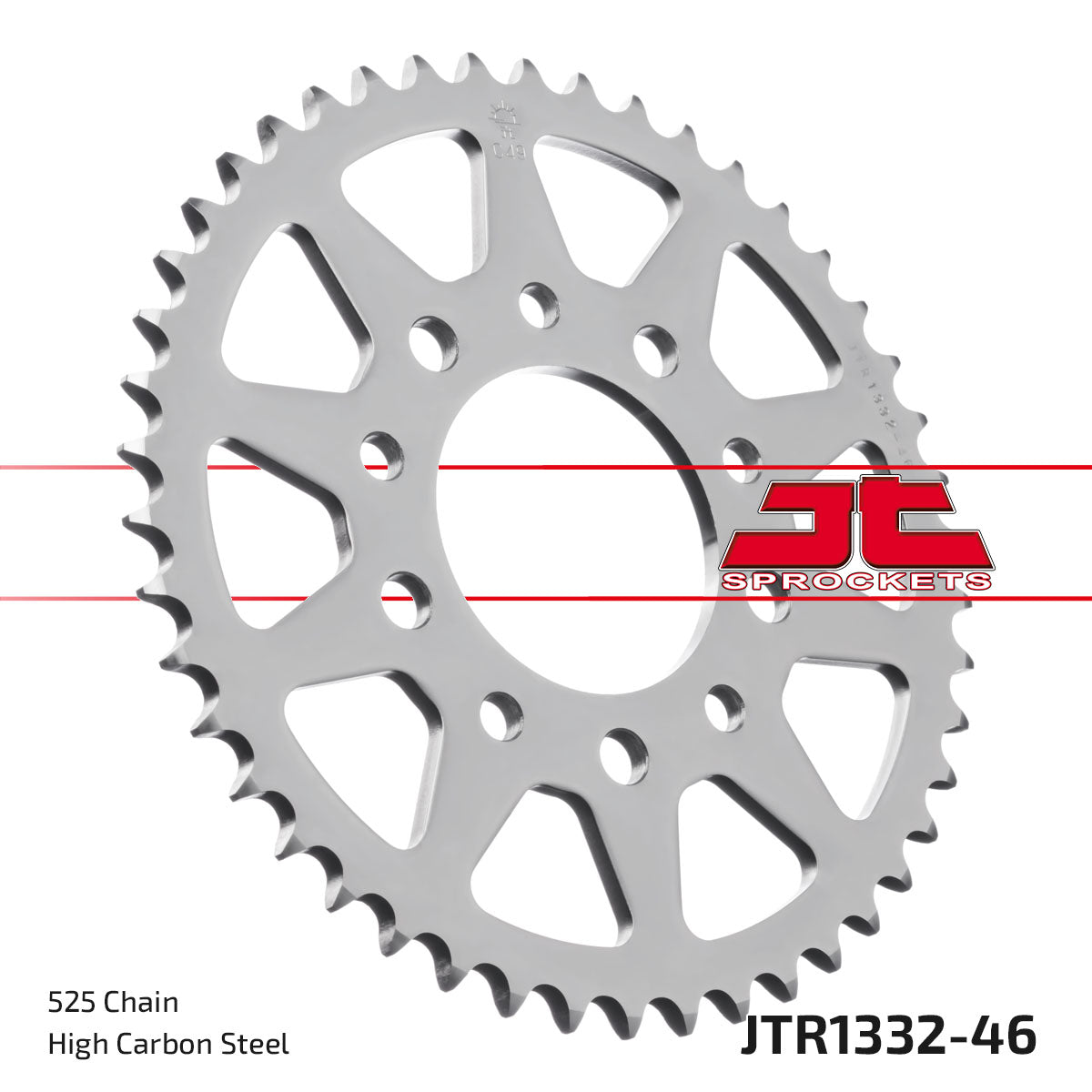 REAR SPROCKET JTR1332.46 STEEL, HONDA ROAD