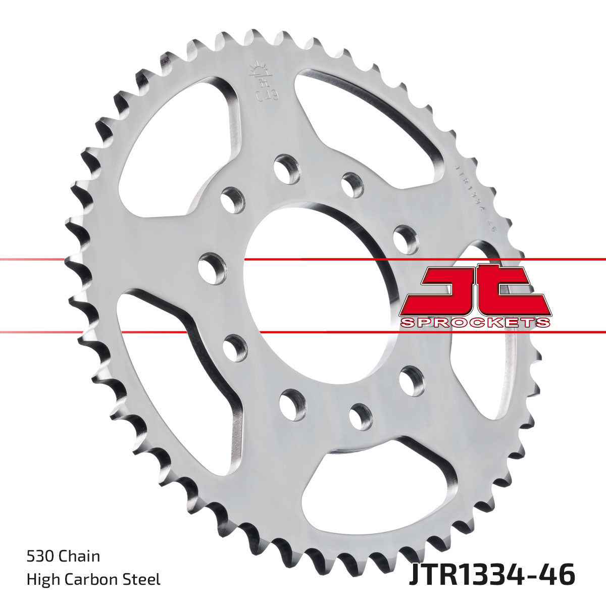 REAR SPROCKET JTR1334.46 STEEL, HONDA ROAD
