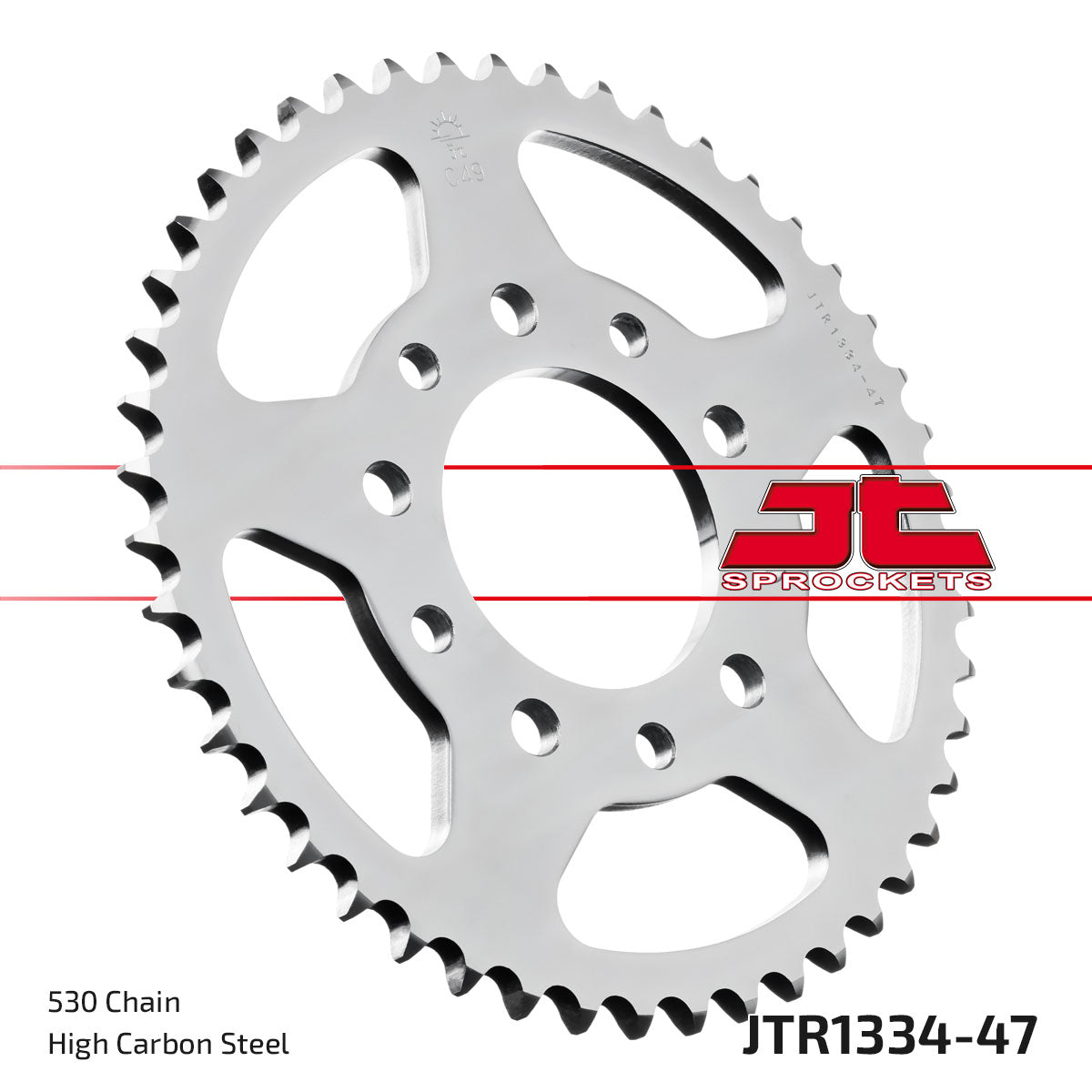 REAR SPROCKET JTR1334.47 STEEL, HONDA ROAD