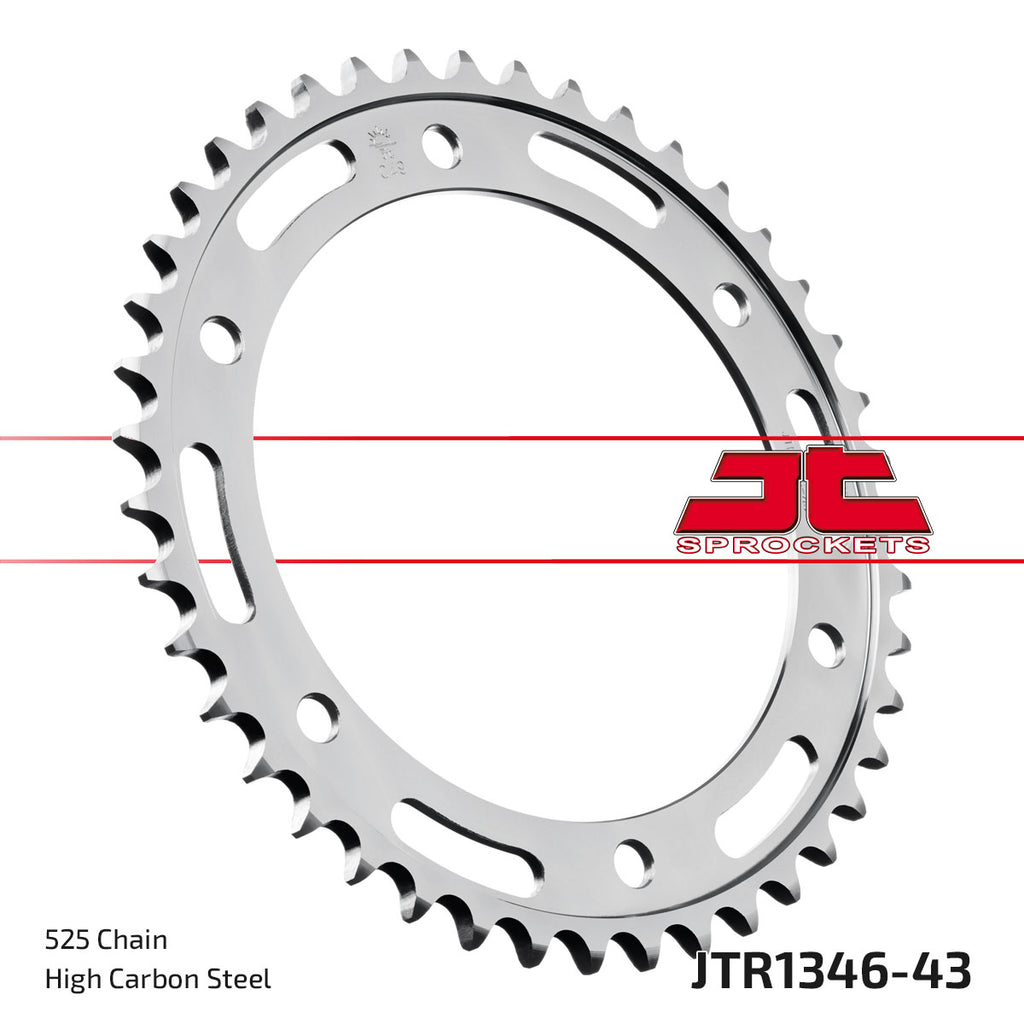 REAR SPROCKET JTR1346.43 STEEL, HONDA ROAD