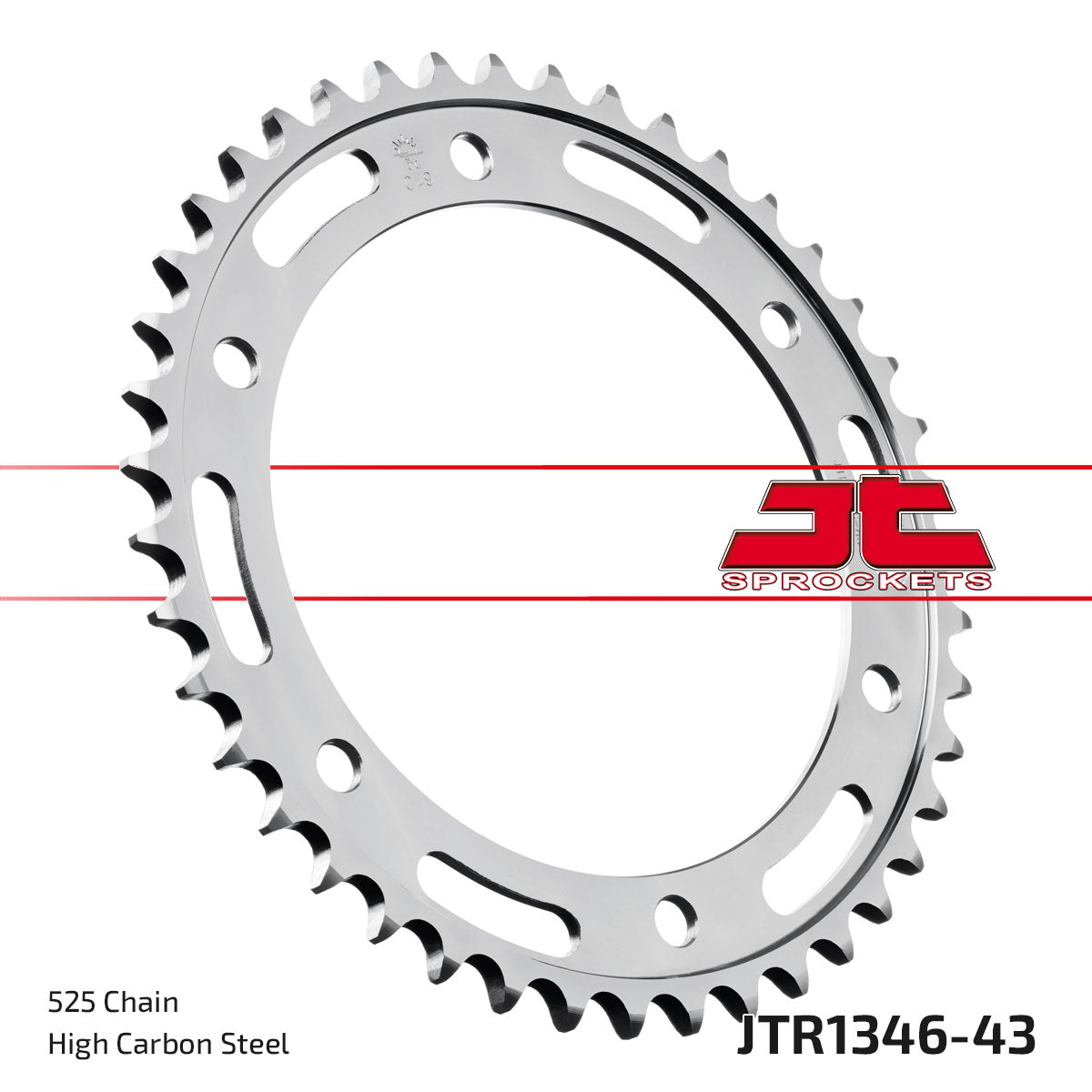 REAR SPROCKET JTR1346.43 STEEL, HONDA ROAD