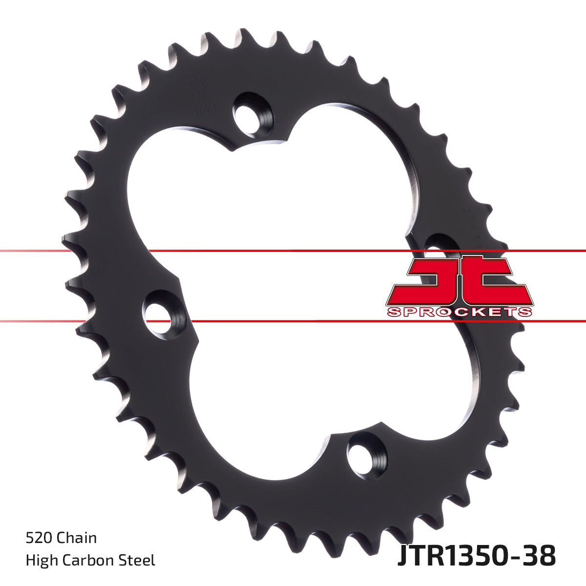 REAR SPROCKET JTR1350.38 TRX BLACK SR600-38, SR1350-38