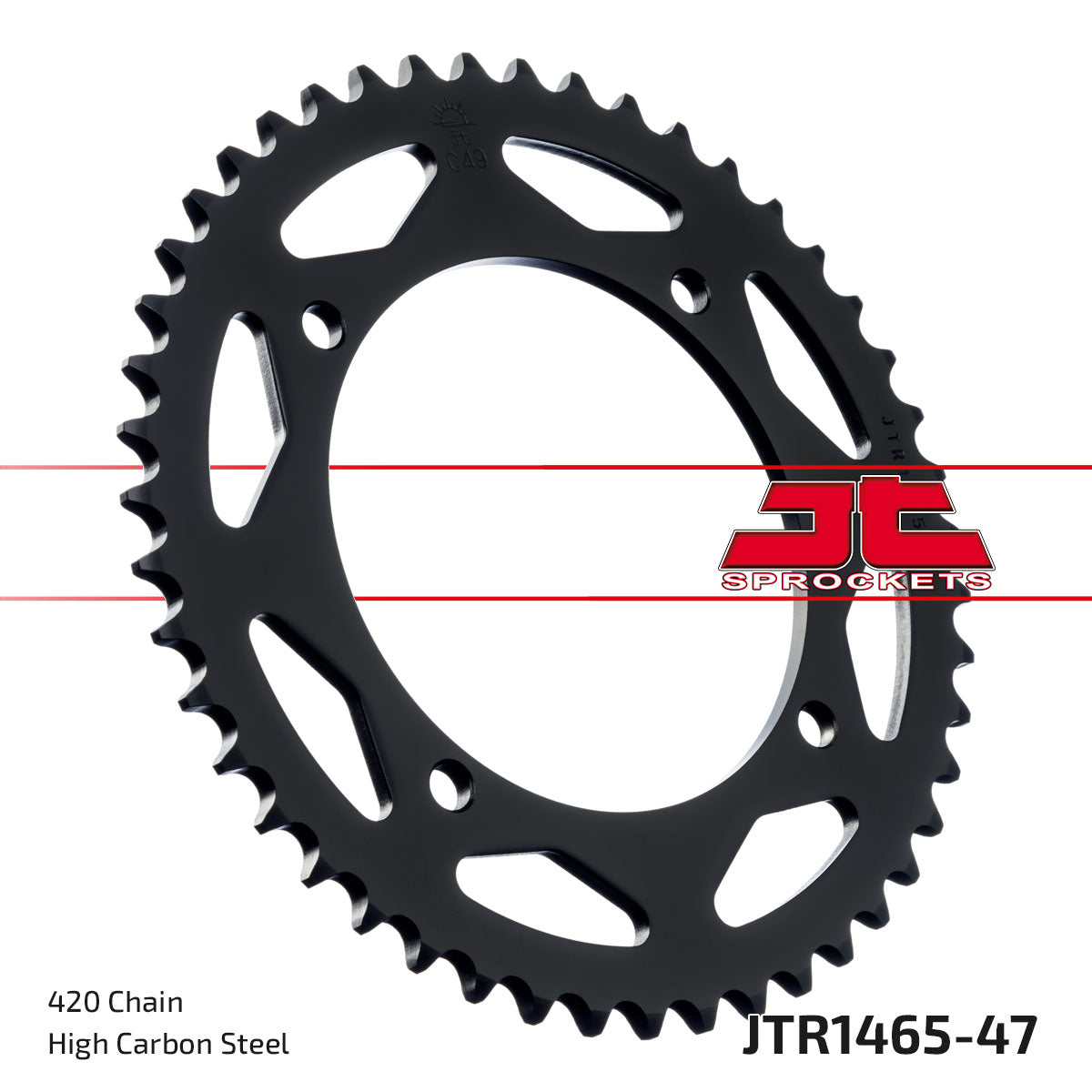 REAR SPROCKET STEEL JTR1465.47 BLACK