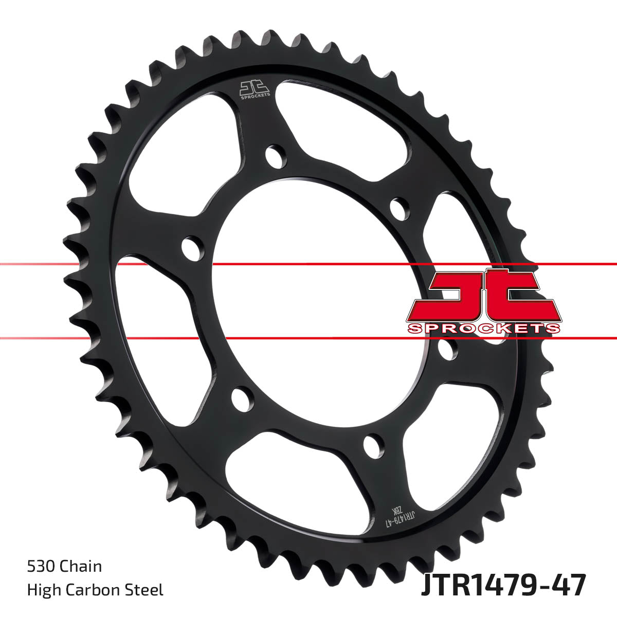 REAR SPROCKET STEEL HARD ZBK, C45 INDUCTION JTR1479.47ZBK