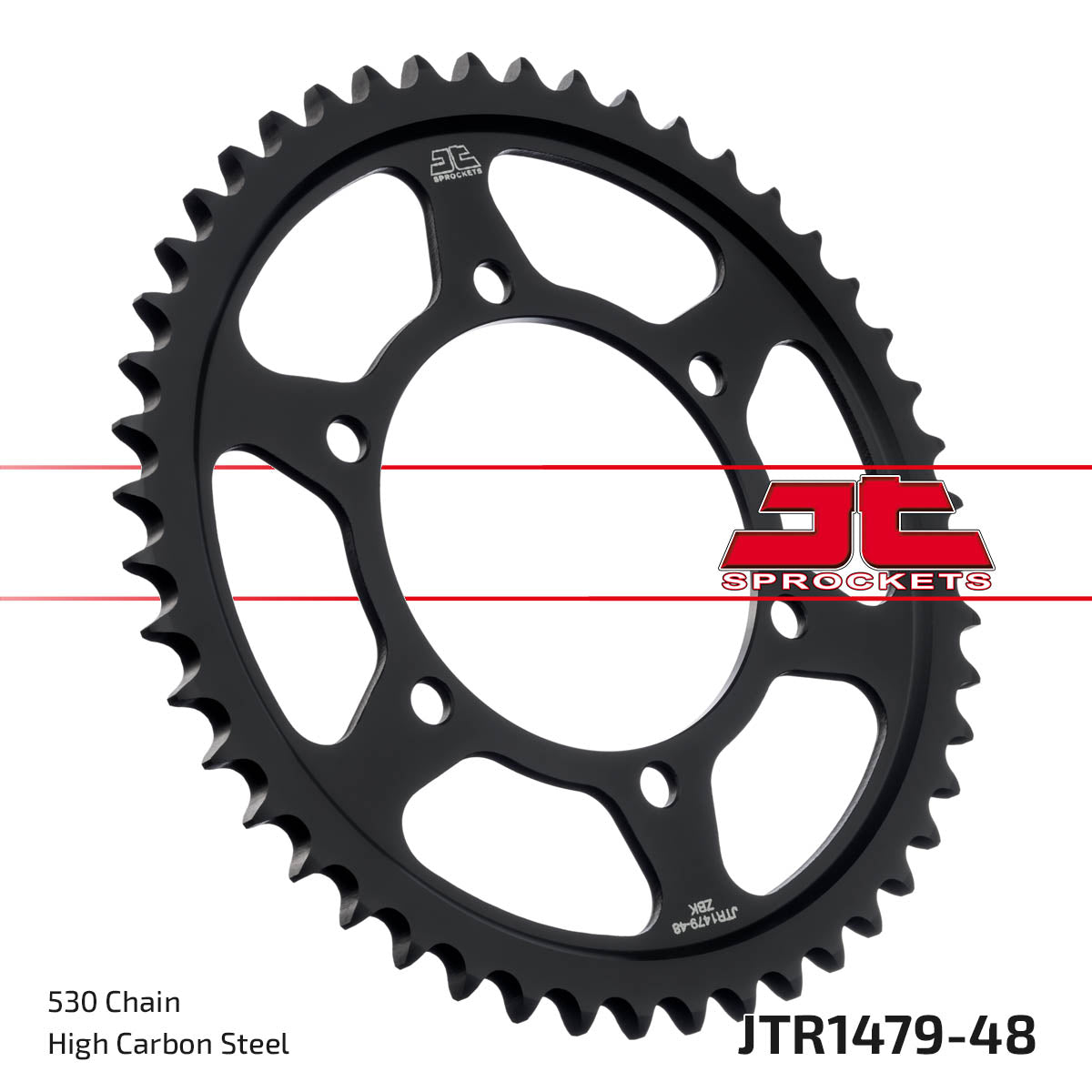 REAR SPROCKET STEEL HARD ZBK, C45 INDUCTION JTR1479.48ZBK
