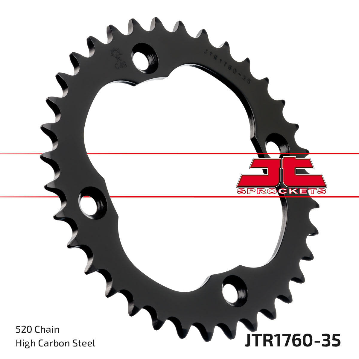 REAR SPROCKET STEEL JTR1760.35, BLACK, SR1760-35