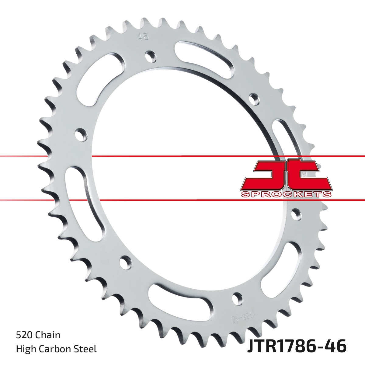 REAR SPROCKET JTR1786.46 STEEL, SUZUKI PE250 80-82