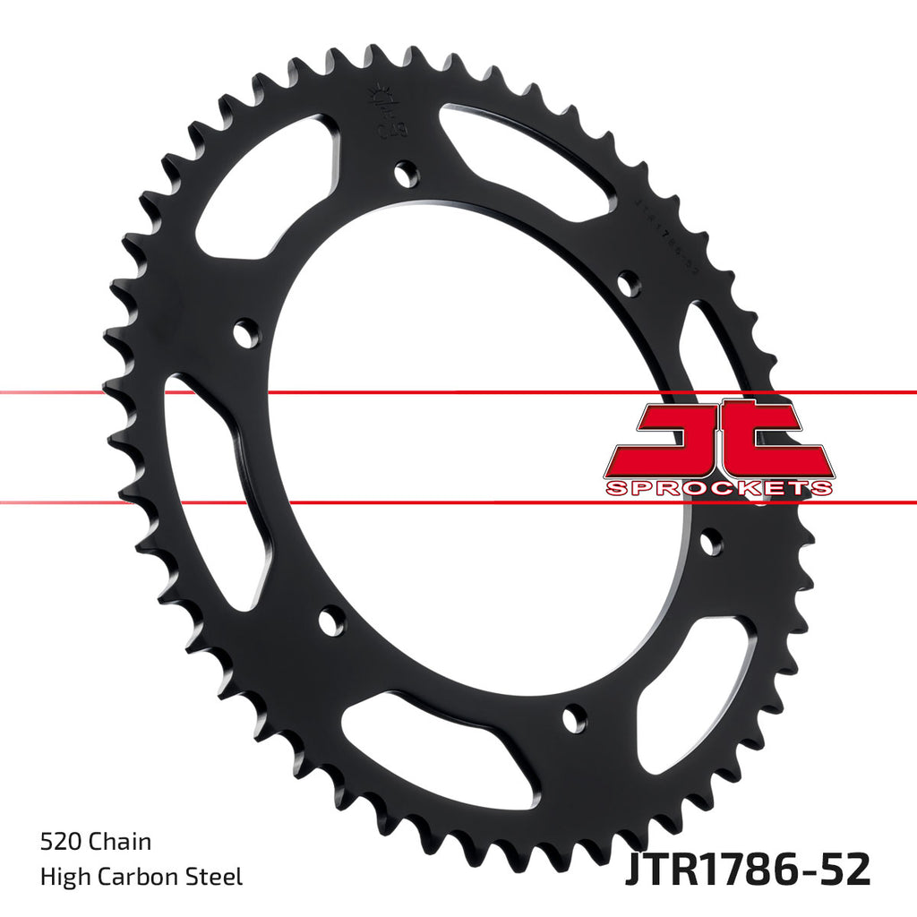 REAR SPROCKET JTR1786.52 STEEL BLACK, SUZUKI PE250 80-82 SUZUKI