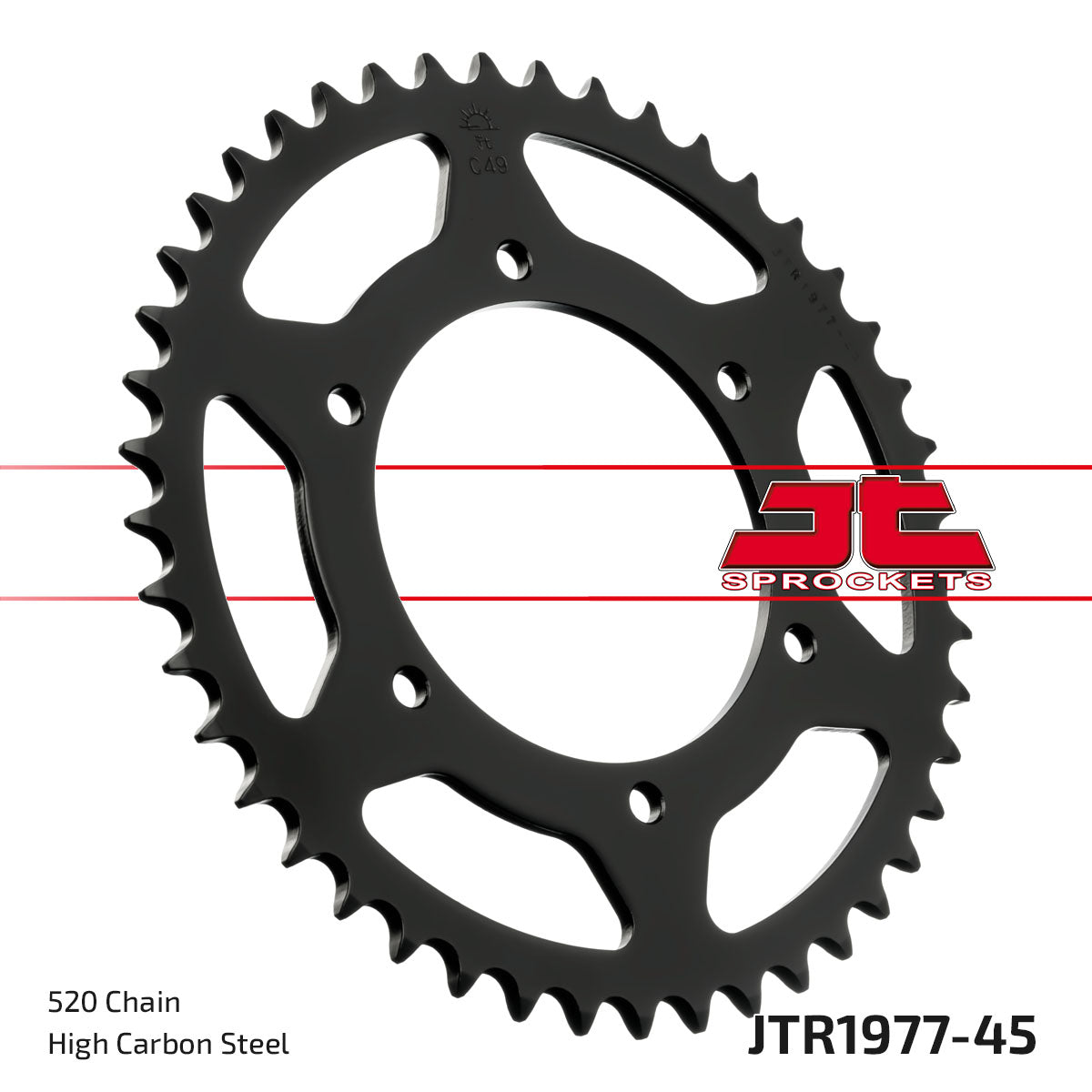 REAR SPROCKET JTR1977.45 STEEL, HONDA ROAD