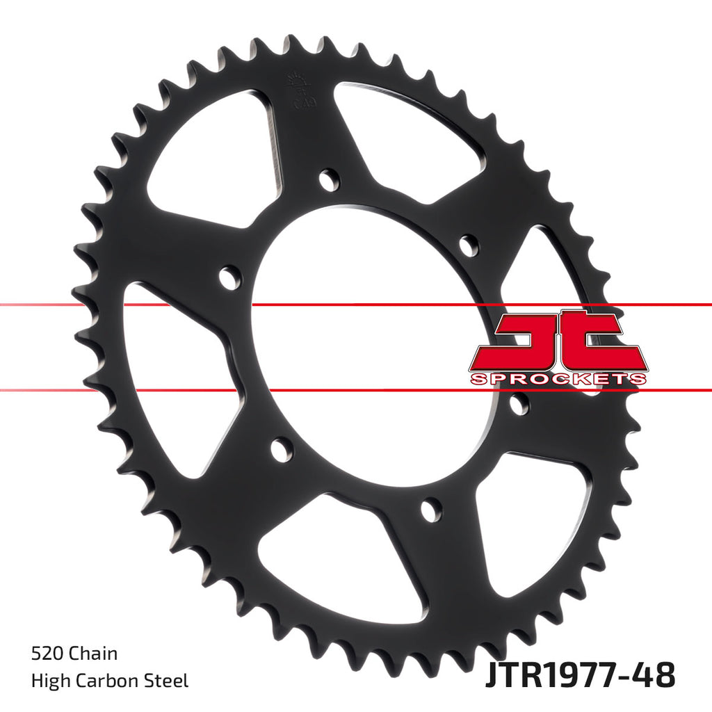REAR SPROCKET JTR1977.48 STEEL BLACK, HONDA ROAD