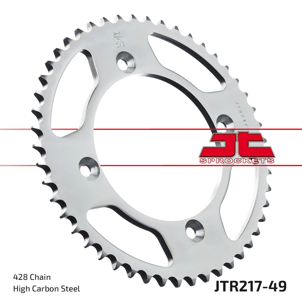 REAR SPROCKET STEEL JTR217.49, 428 Chain Conversion CR80/85, SR217-49