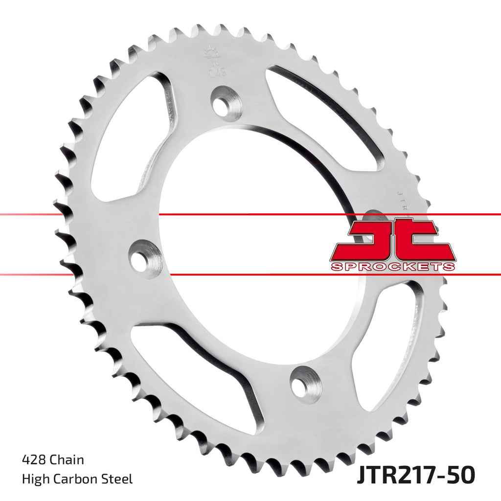 REAR SPROCKET STEEL JTR217.50, 428 Chain Conversion CR80/85, SR217-49