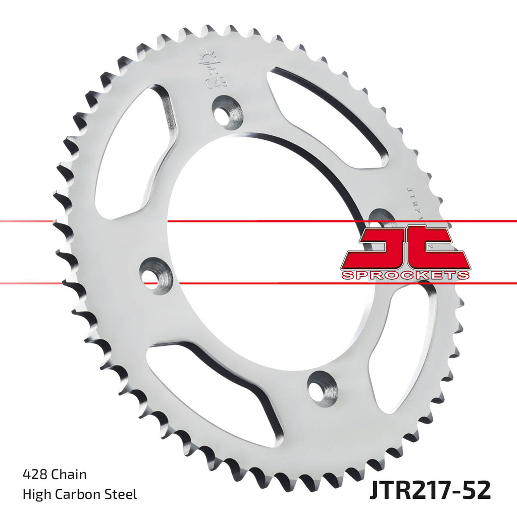 REAR SPROCKET STEEL JTR217.52, 428 Chain Conversion CR80/85, SR217-49