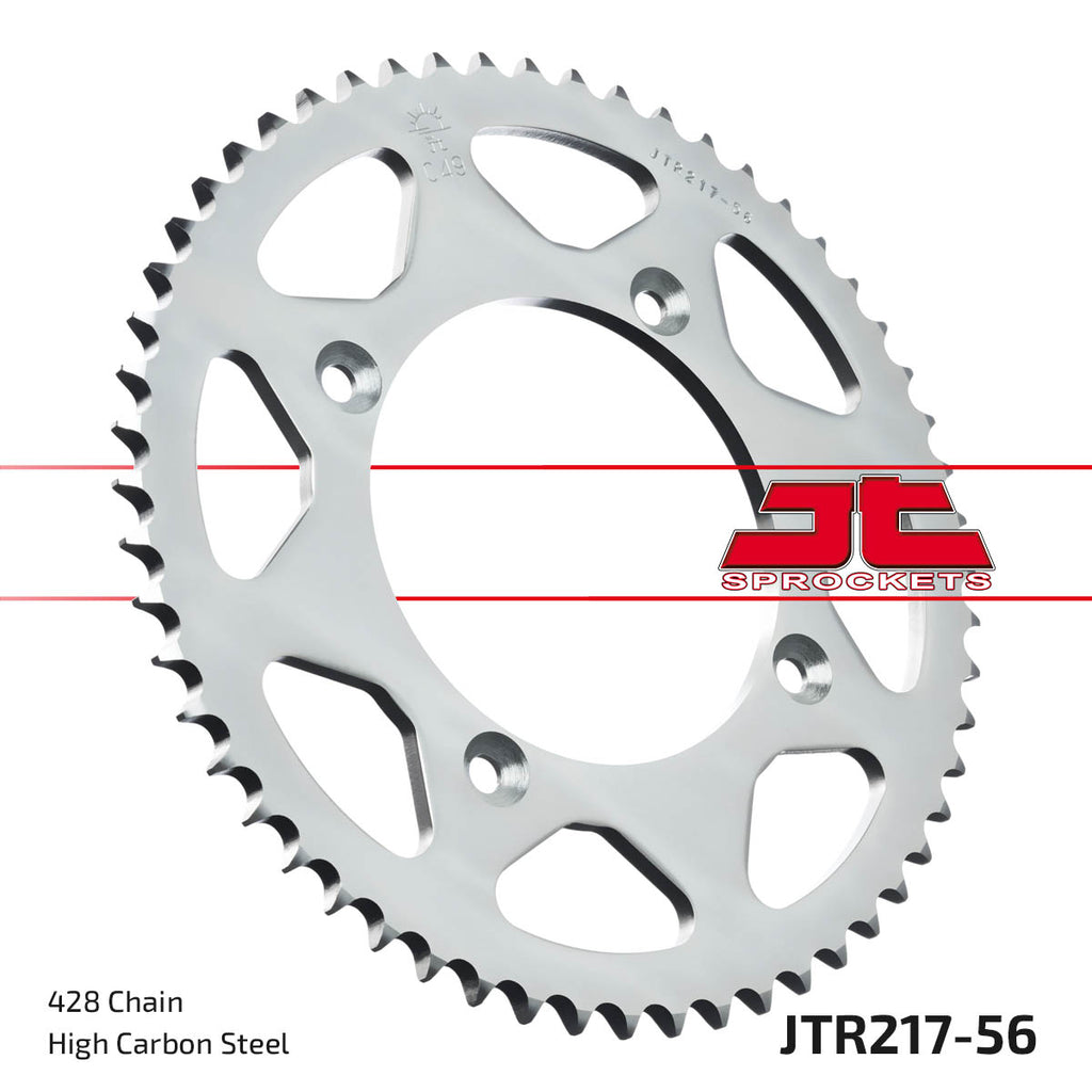 REAR SPROCKET STEEL JTR217.56, 428 Chain Conversion CR80/85, SR217-49