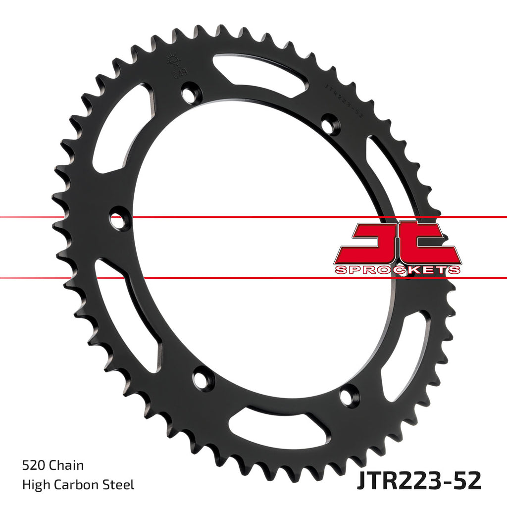 REAR SPROCKET JTR223.52 STEEL BLACK, BLACK