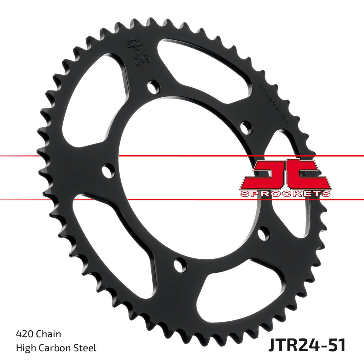 REAR SPROCKET JTR24.51 JT 420 BLACK